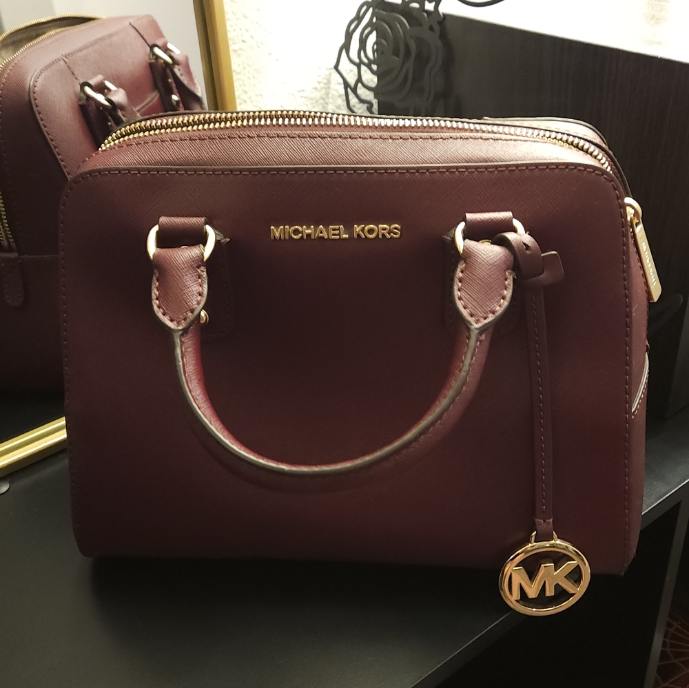 Maroon Michael kors bag